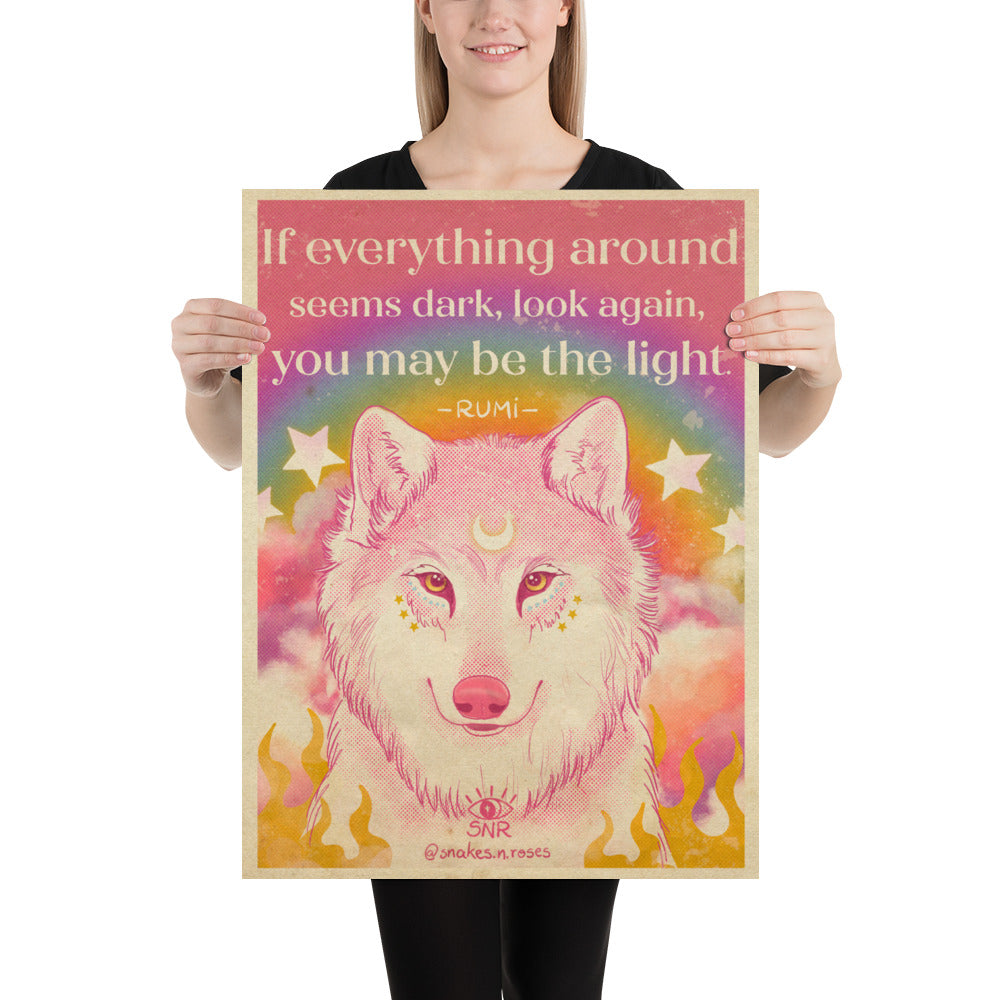 Affirmation Wolf poster