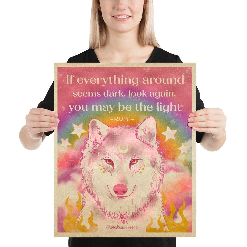 Affirmation Wolf poster